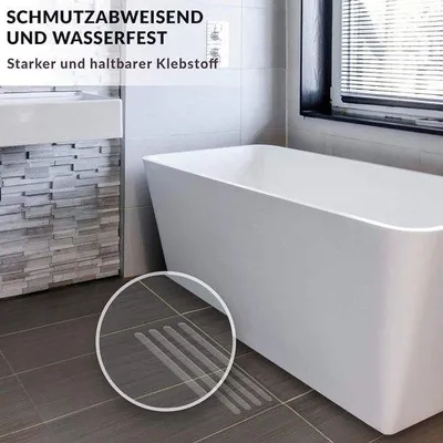 Produktbild von Rutschfeste Streifen für Badewanne und Dusche transparent selbstklebend
