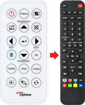 Produktbild von Fernbedienung geeignet für OPTOMA E1P1A1VBE1Z1 | HR21G-YHGD01 | HR21GYHGD01