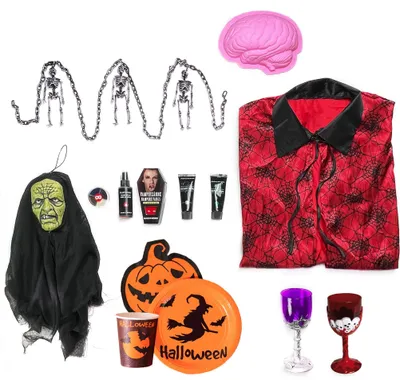 Produktbild von Halloween Party & Deko Box 34-teilig