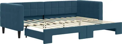 Obrázek produktu pro vidaXL Rozkládací lehátko modré 80x200 cm Velvet