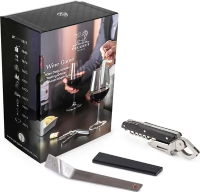 Produktbild von Peugeot Wine Game Geschenkbox Weinschlüssel Clef du vin Sommeliermesser Clavelin Korkenzieher Black 200978