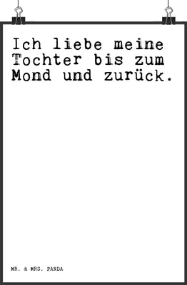 Produktbild von Mr. & Mrs. Panda Bild Ich liebe meine Tochter... DIN A4 - Weiß - Geschenk, Spruch Sprüche Weisheiten Zitate Lustig Weisheit Worte, Muttertag, Wanddekoration, Deko, Mutter