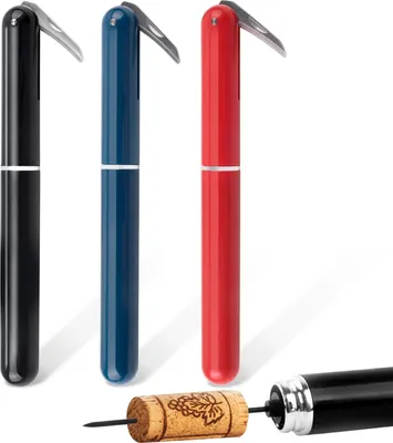 Produktbild von FBBULES 3 Stück 2-in-1 Luftdruck Weinöffner mit Folienabschneider, Tragbare Sackluftpumpe Korkenzieher Weinflaschenöffner, Wein Korkenzieher, Handheld Flaschenöffner, Geschenk für Weinliebhaber