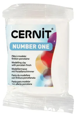 Image de Cernit Pâte à modeler blanc opaque, 56 g
