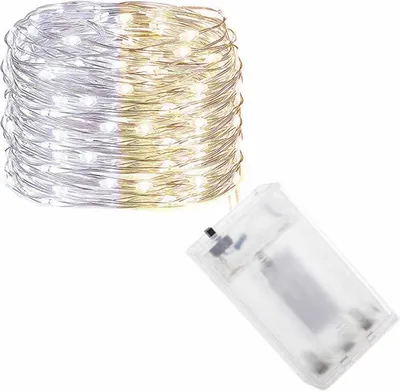 Obrázek produktu pro LED řetěz Nano Duo - 10m, 100LED, 3xAA, bílá/žlutá