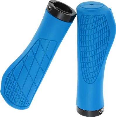 Image de 1 Paire De Poignées De Guidon De Vélo, Poignées De Vélo Antidérapantes, Poignées De Guidon Verrouillables Pour Vélo Électrique Vtt, Bleu