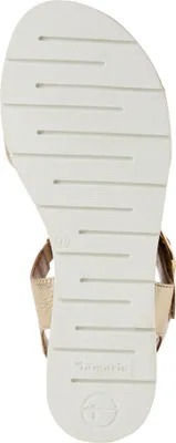 Produktbild von Tamaris Damen Sandale Leder sportliche Laufsohle TOUCHit Fußbett 1-28133-44, Größe:38 EU, Farbe:Gold