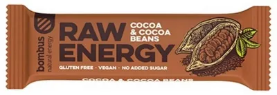 Baton RAW ENERGY z ziarnami kakaowca BEZGL. 50 g