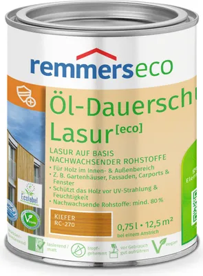Produktbild von Remmers Öl-Dauerschutz-Lasur [eco] kiefer (RC-270) 0,75 l, Holzlasur aussen