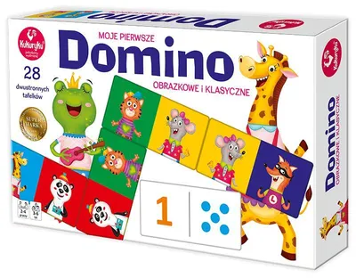 Obrázek produktu pro Gra edukacyjna Domino obrazkowe i klasyczne
