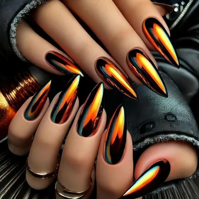 Obrázok produktu pre Umelé nechty, štýl "stiletto", pozlátené, 24 kusov