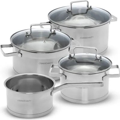 Image de classbach 414016 classbach Set de casseroles C-KTS 4016, 7 pièces, acier inoxydable