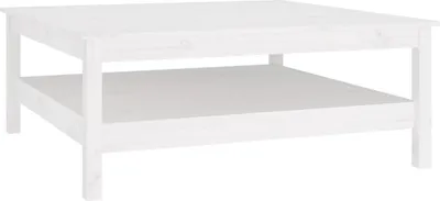 Produktbild von vidaXL Couchtisch Weiß 100x100x40 cm Massivholz Kiefer