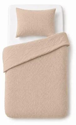 Produktbild von Bettwäsche, Kinder-Musselinbettwäsche 100x135 Beige