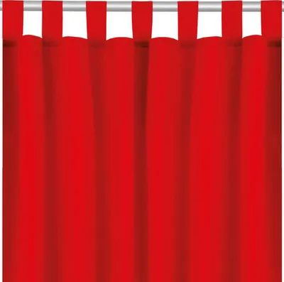 Produktbild von Blickdichte Gardine mit Schlaufen, Maße: 140x245 cm, Farbe: Rot