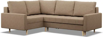 A neutral studio shot of a modern corner sofa.