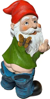 Image de Statue de jardin de 23,5 cm de long, verte, en métal