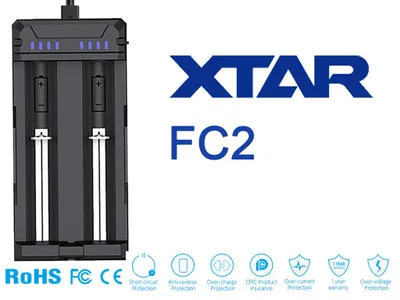 Produktbild von Xtar FC2 - Ladegerät für Li-Ion und NiMh/NiCd-Akkus USB-C