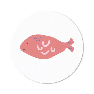 Produktbild von MuchoWow® Mauspad Mousepad Pastell - Fisch - Rosa 20x20 cm - Mousepads - Maus Mat - Pad - Mausunterlage - Schreibtischmatte