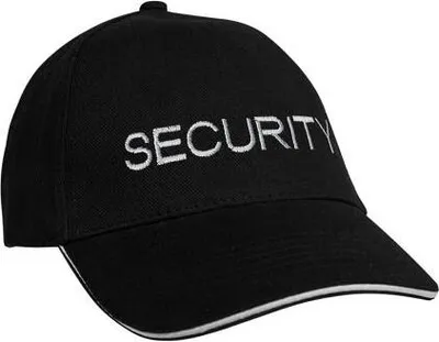 Produktbild von Baseballcap mit Einstickung Security 68298 in versch. Farben Color - schwarz
