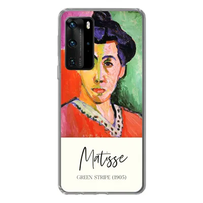 Produktbild von MuchoWow® Handyhülle Schutzhülle Hülle für Huawei P40 Pro Matisse - Grüner Streifen (1905) - Alte Meister Silikon Softcase Handy Hülle - Schutz