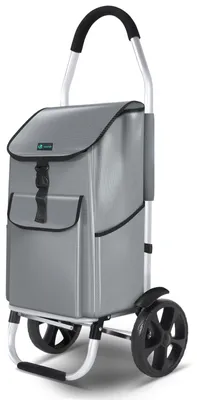 Produktbild von VOUNOT® 2 Räder Einkaufstrolley Klappbar mit 58L Wasserdichter Tasche, Grau