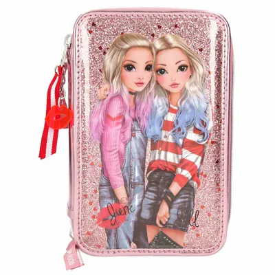 Produktbild von Depesche TopModel Friends 10384 Federmäppchen mit 3 Fächern, rosa / mehrfarbig