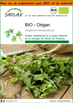 Image de SAFLAX Garden in the bag -- Origan - 1500 graines - Origanum