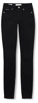 Immagine prodotto di Jeans da donna Calvin Klein, modello a vita media, vestibilità skinny, colore nero (denim black), taglia 25W/34