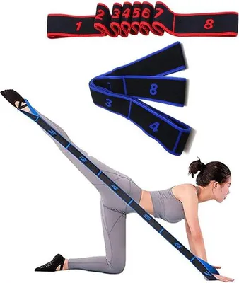 Obrázok produktu pre Prispôsobiteľné fitness pásky na strečing pre jógu a gymnastiku