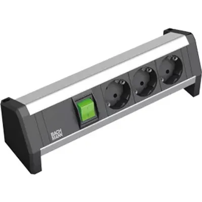 Immagine prodotto di Bachmann DESK - Cavo di prolunga - AC 230 V - connettori di uscita: 3 ( CEE 7/4 (SCHUKO) ) - 3 m - Germania