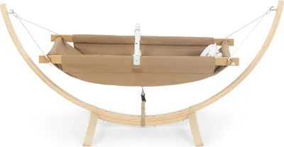 Image de Evila Originals, Baby Hammock - Brown, Lits pour enfants, Hamac pour bébé, Marron, Hêtre, 147 x 66 x 62 cm