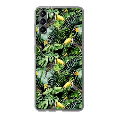 Produktbild von MuchoWow® Handyhülle Schutzhülle Hülle für Samsung Galaxy S21 Plus Tukan - Muster - Pflanzen Silikon Softcase Handy Hülle - Handy-Tasche
