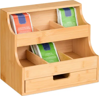 Obrázok produktu pre Bambusová krabička na čaj s 9 priehradkami RD47832