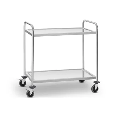 Obrázek produktu pro Royal Catering servírovací vozík - Nerezová ocel - 2 police - Police: 84 x 52 cm - 300 kg -