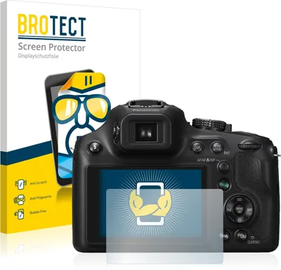 Produktbild von 2x Für Panasonic Lumix DMC-FZ72 Schutzfolie BROTECT Displayschutz Display Schutz Folie Klar Transparent