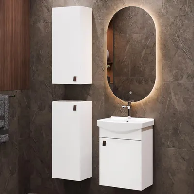 Produktbild von Badezimmer-Set – Badezimmermöbel – Waschtischmöbel – Spiegelschrank – Aufbewahrungsschrank