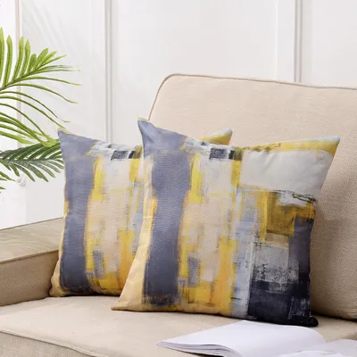 Obrázok produktu pre Poťahy na vankúše 45 x 45 cm, balenie po 2 kusoch, abstraktný dizajn