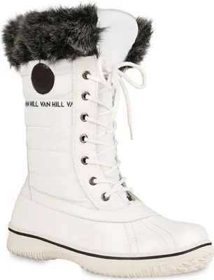 Produktbild von VAN HILL Warm Gefütterte Damen Stiefeletten Winterboots Stiefel Schuhe 838030, Farbe: Weiß, Größe: 38