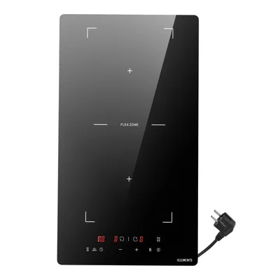 Produktbild von Induktionskochfeld mit stecker, Induktionskochfeld 2 platten, Flexzone, Rahmenlos, Warmhaltefunktion, Kindersicherung, Automatische Abschaltung
