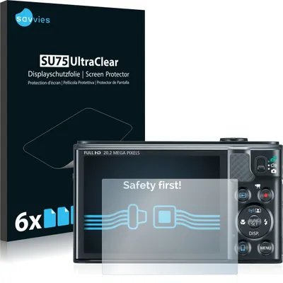 Produktbild von 6x Für Canon PowerShot SX610 HS Schutzfolie Savvies Displayschutz Display Schutz Folie Klar Transparent