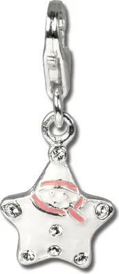 Produktbild von SilberDream Charm Schmuck Anhänger Schneemann Zirkonia 925 Echt Silber FC3130