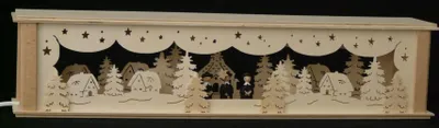 Obrázok produktu pre Vyvýšený sviečkový oblúk s koledníkmi a osvetlením ŠxVxH 52x10x10cm NOVINKA