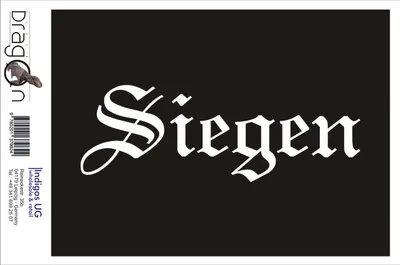 Produktbild von Aufkleber / Autoaufkleber - JDM / Die cut / Auto / OEM - Stadt Siegen - 200x70mm schwarz - Heckscheibe / Heckscheibenaufkleber