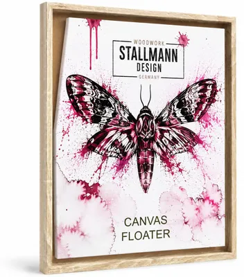 Produktbild von Stallmann Design Schattenfugenrahmen 80x100 cm | Farbe: Sonoma Eiche | Leer-Rahmen für Leinwände auf Keilrahmen | mit Montagezubehör | ohne Glas und Rückwand