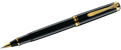 Produktbild von Pelikan Souverän R400, Anklippbarer versenkbarer Stift, Schwarz, Gold, Schwarz, Beidhändig, 1 Stück(e), Deutschland