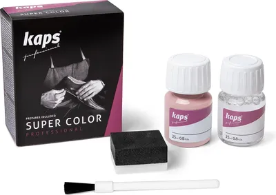 Produktbild von Kaps super colour Leder- & Kunstlederfarbe inkl. Reiniger - (124) Rosa - 25ml