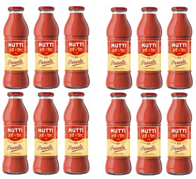 Image de Passata italienne à la tomate - Mutti, grand format, lot de 12 x 700 g