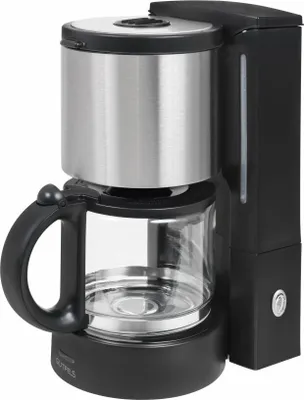 Produktbild von GUTFELS KA 8101 swi Kaffeemaschine | Glaskanne | 4 bis 10 Tassen Fassungsvermögen | 1080 W Leistung | Edelstahl | Schwarz
