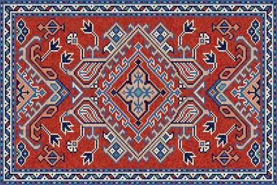 Produktbild von Moderner Vinylteppich - Schutzmatte mit Ethnomuster 80x120